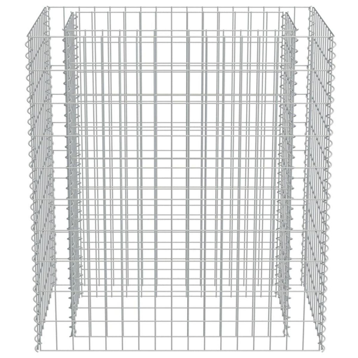 VIDAXL Lit sureleve a gabion Acier galvanise 90x50x100 cm