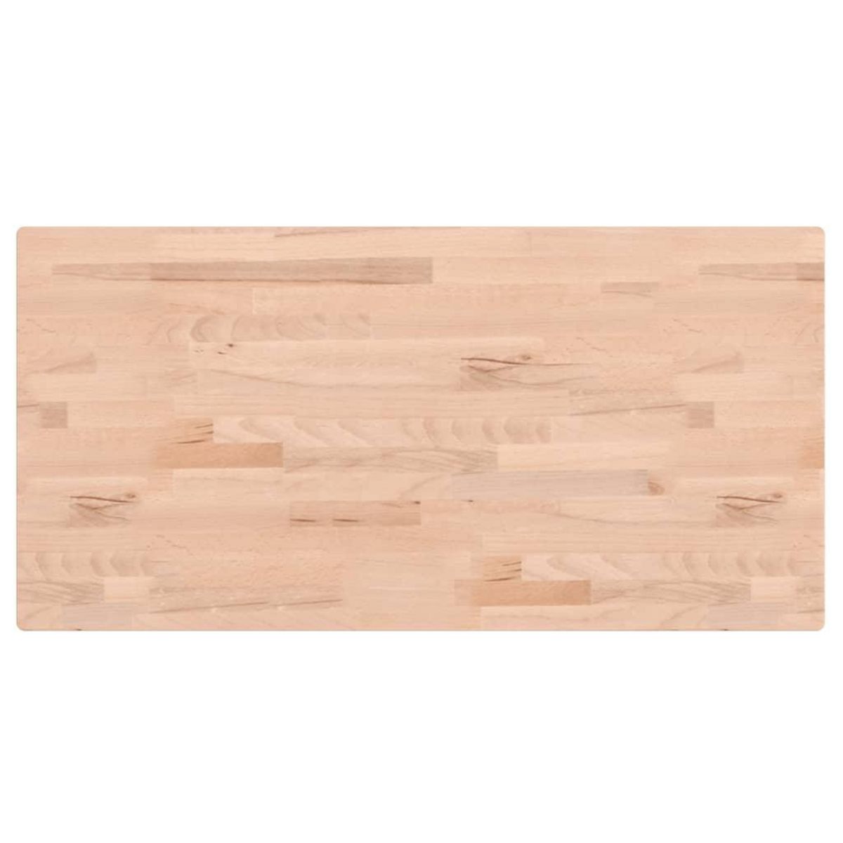 VIDAXL Dessus de table 80x40x1,5 cm rectangulaire bois massif de hetre