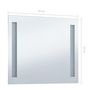 Voir la diapositive 6 : VIDAXL Miroir mural a LED pour salle de bains 60x50 cm