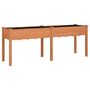 Voir la diapositive 2 : VIDAXL Jardiniere avec doublure marron 203x53x76 cm bois massif sapin