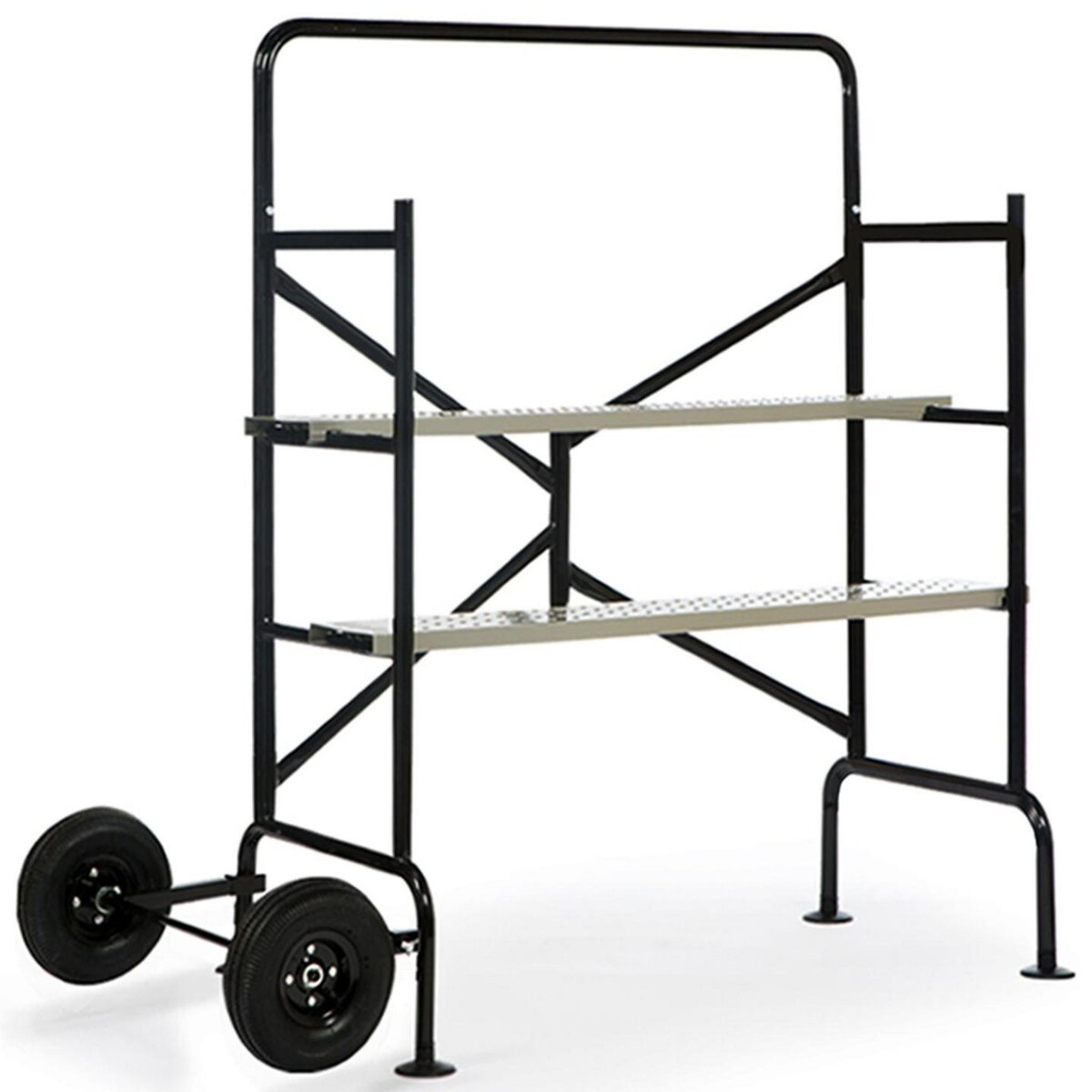 ID MARKET Echafaudage mobile sur roues L.140xl.78xH.135 CM avec 2 plateformes