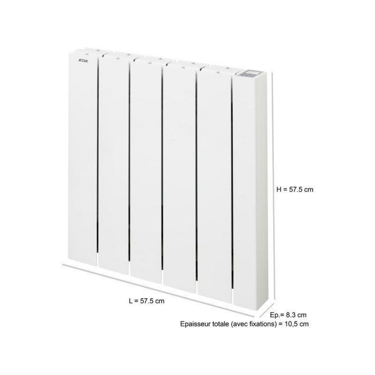 Acova Radiateur électrique connecté à inertie fluide 1000 W Alcantara