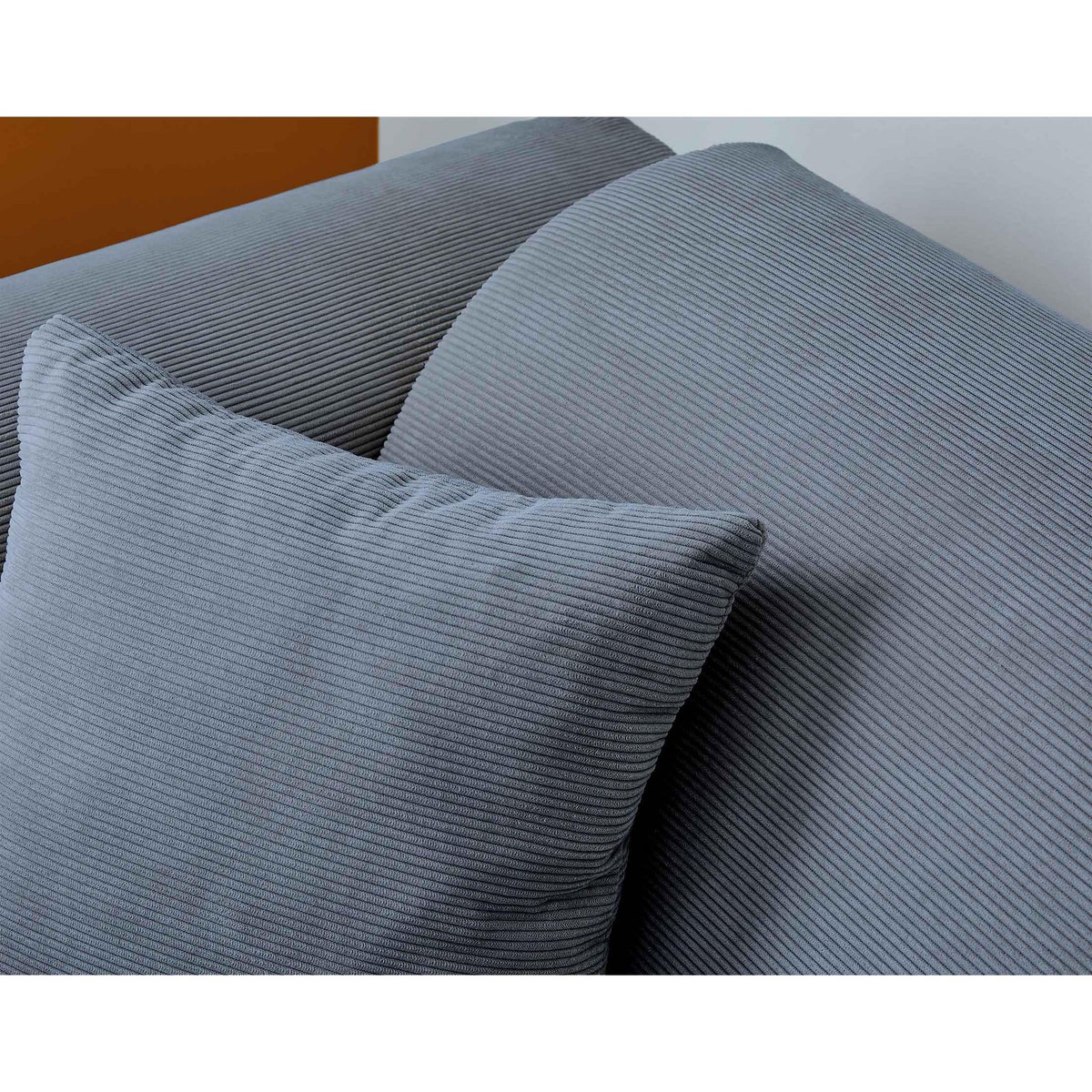 LISA DESIGN Aumance - canapé d'angle droit 4 places - en velours côtelé