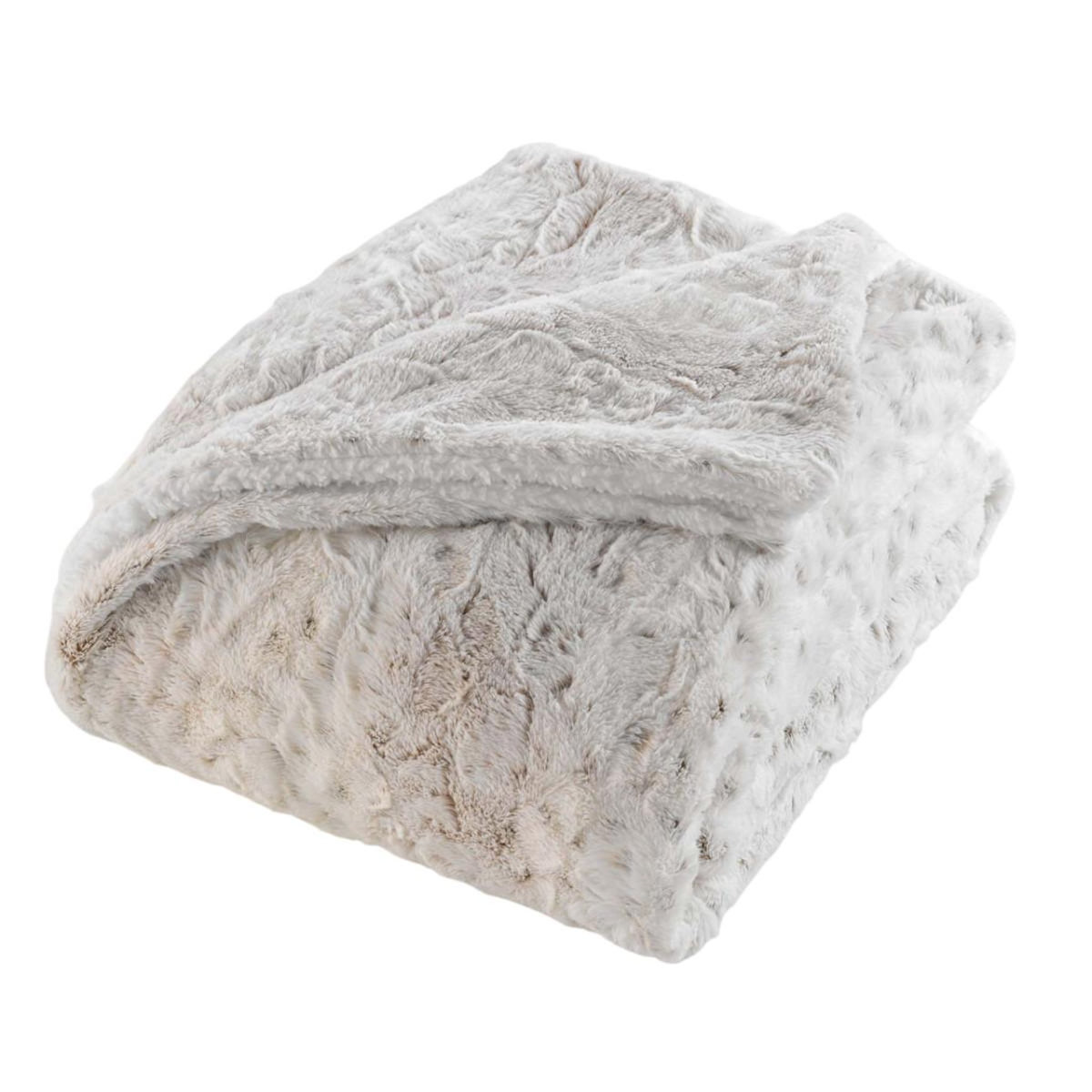 Paris Prix Plaid XL Imitation Fourrure Sherpa  Alaska  220x240cm Naturel