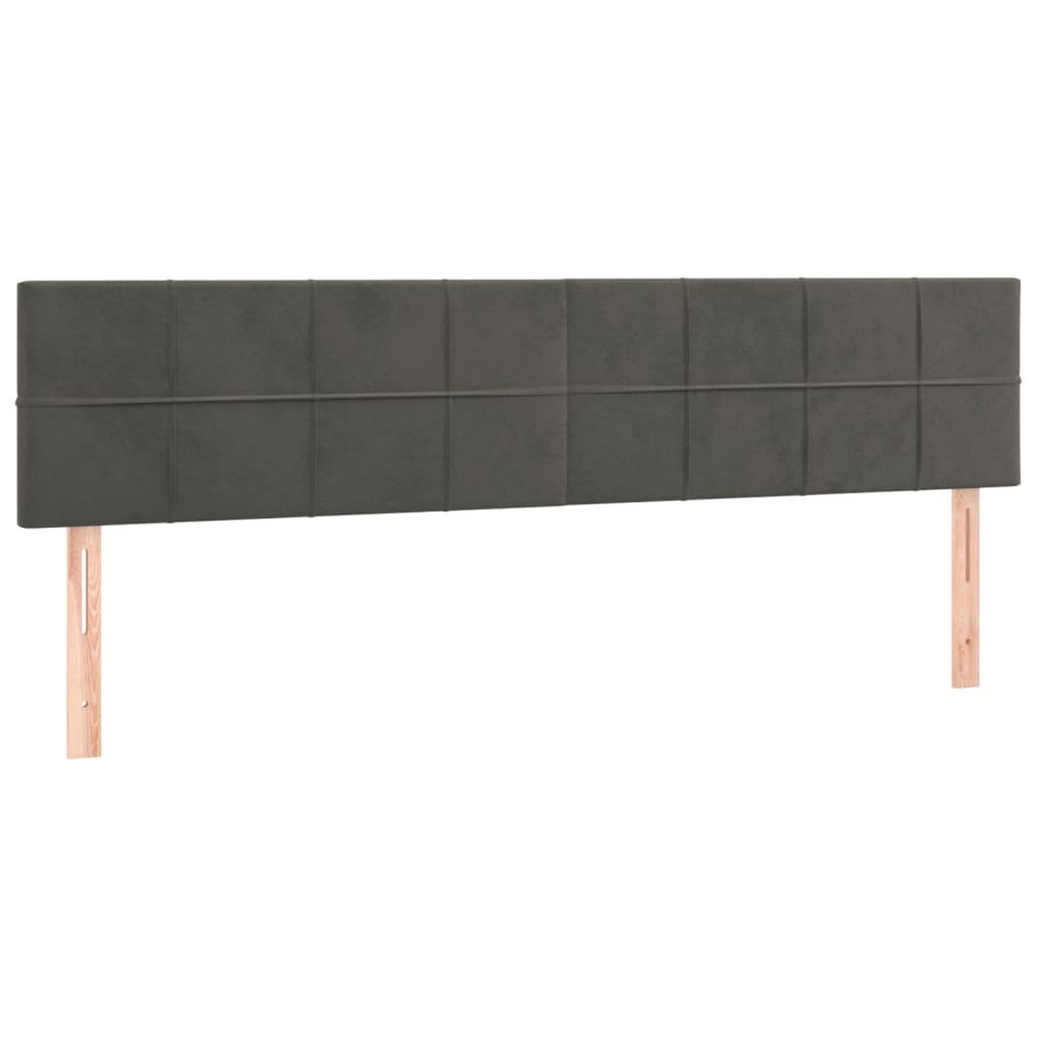 Voir la diapositive 4 : VIDAXL Tete de lit a LED Gris fonce 200x5x78/88 cm Velours