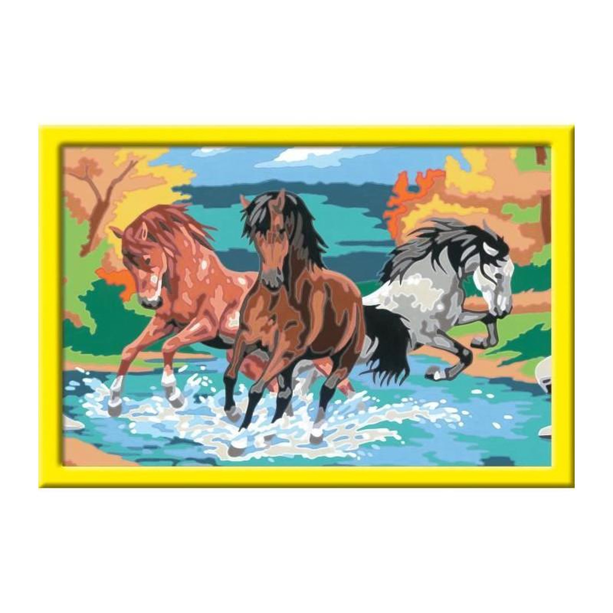 Voir la diapositive 3 : RAVENSBURGER CreArt Kids 31x21cm Horde de chevaux, Kit de peinture par numéros Numéro d'Art, Des 9 ans, 25846, Ravensburger