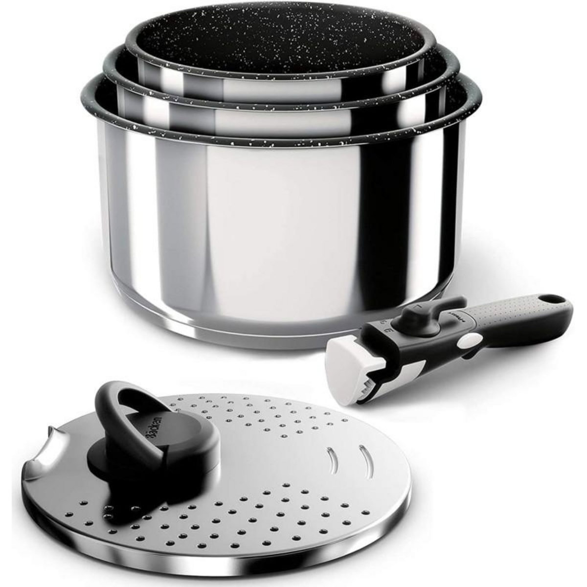 Backen Backen 391505, Set de Casseroles 16,18,20cm, Inox, 5 Pièces