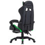 Voir la diapositive 5 : VIDAXL Fauteuil de jeux video avec repose-pied Vert et noir Similicuir