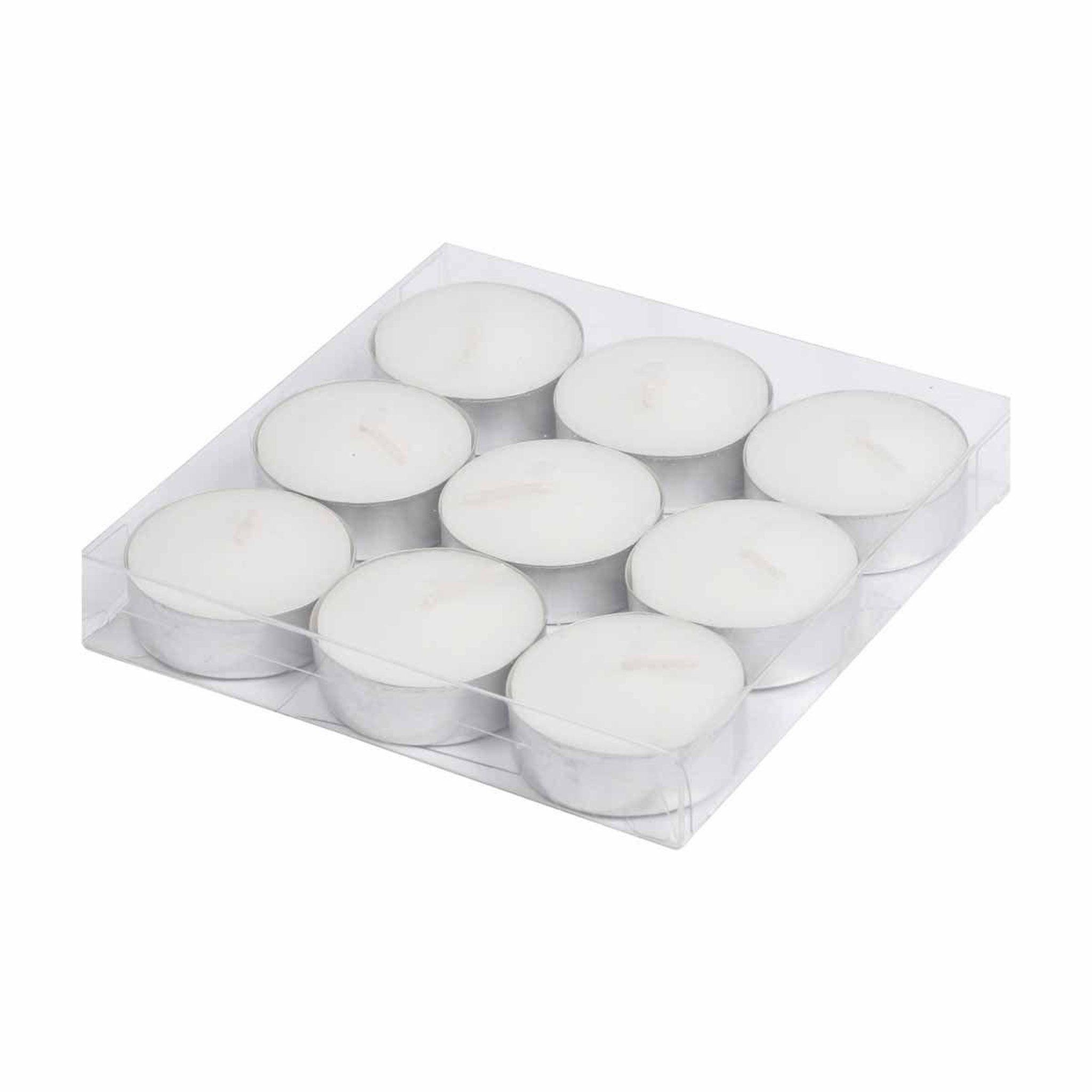 HOMEA Lot de 9 bougies parfumées chauffe-plat  gaïa  3cm jasmin