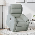 VIDAXL Fauteuil inclinable electrique gris clair velours