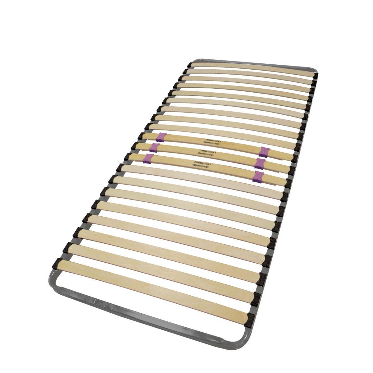 EBAC Cadre métallique 20 lattes multi-plis bois 90x190 cm