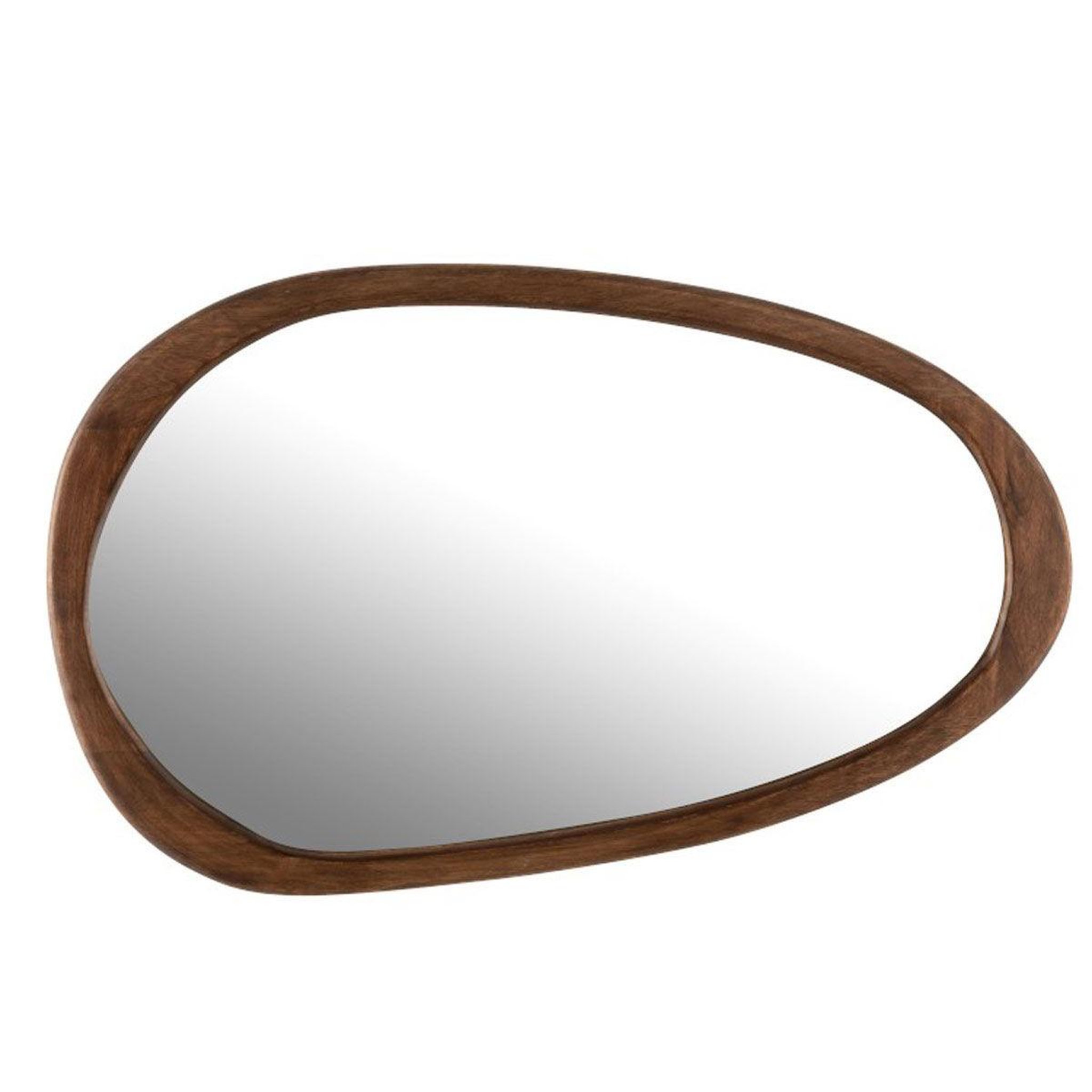 J-LINE Miroir Mural en Bois  Irrégulier  83cm Marron