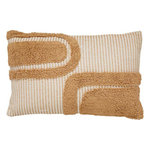 ATMOSPHERA Coussin Déco Tufté  Poppy  38x58cm Beige Lin