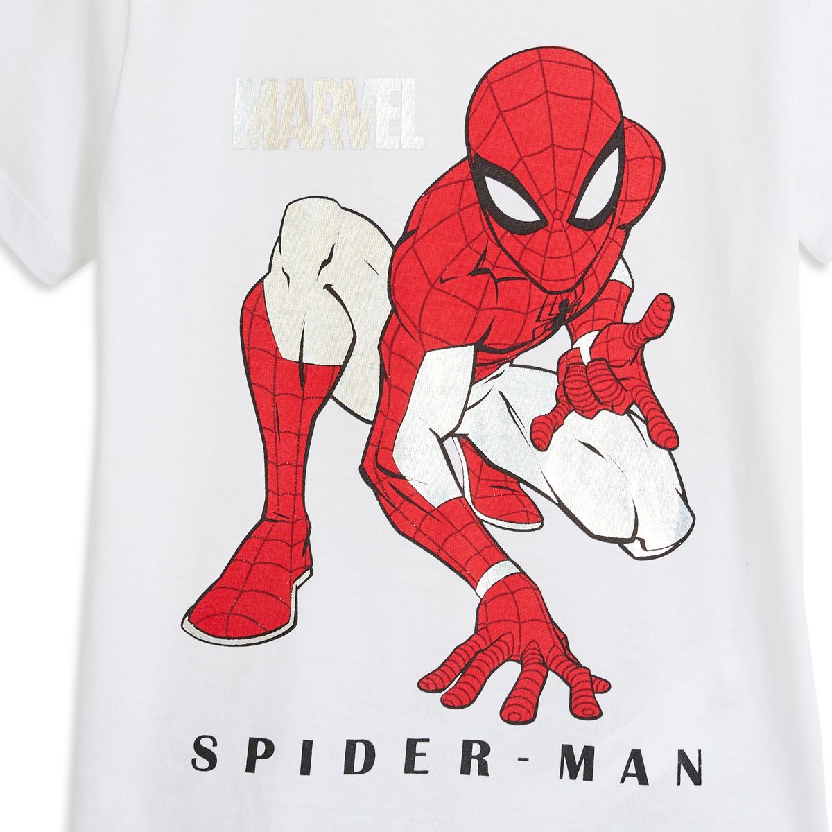 SPIDERMAN Pyjashort blanc en coton garçon Spiderman