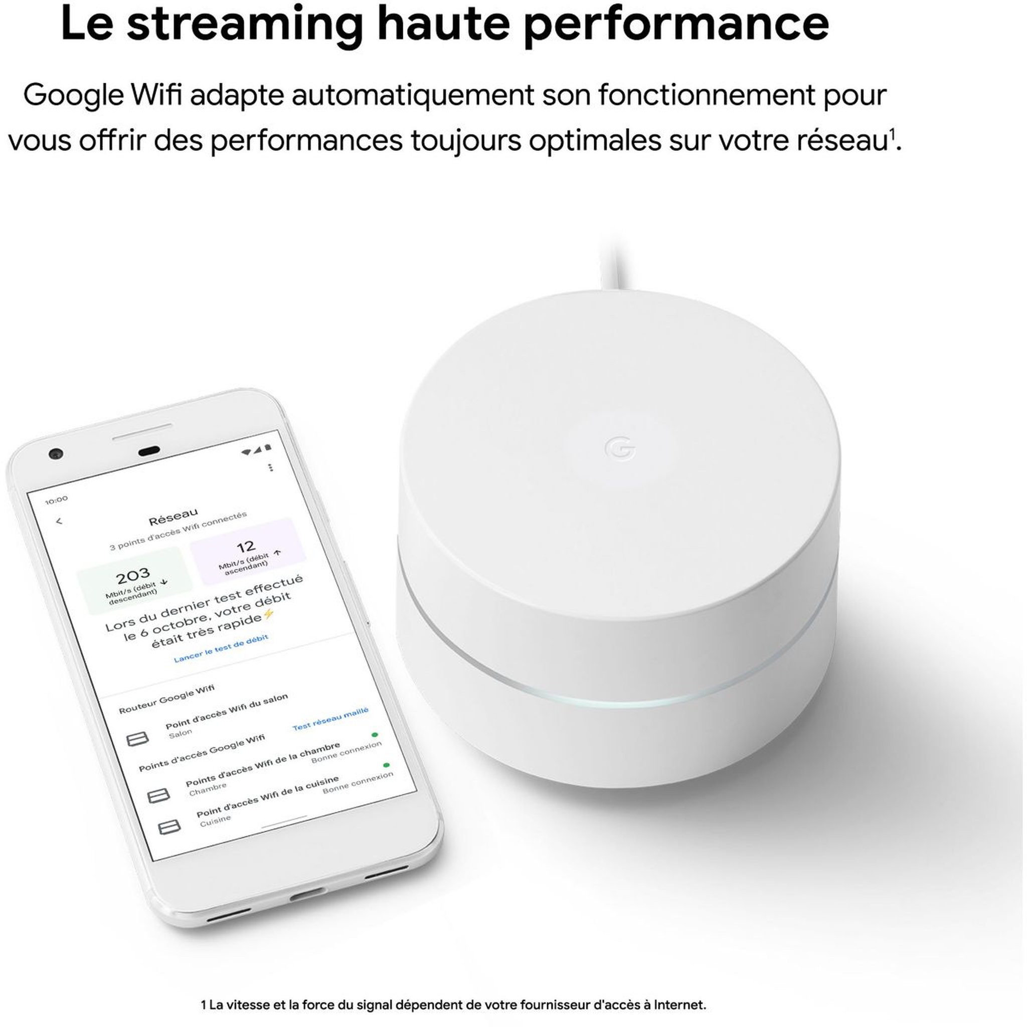 Voir la diapositive 3 : GOOGLE Routeur Wifi Mesh Wifi Routeur Pack 1