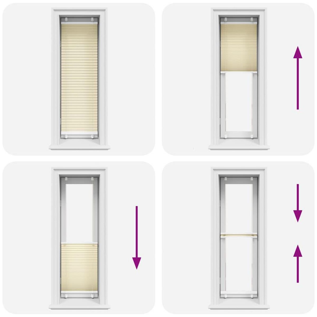 VIDAXL Store plisse creme 40x150 cm largeur du tissu 39,4 cm polyester