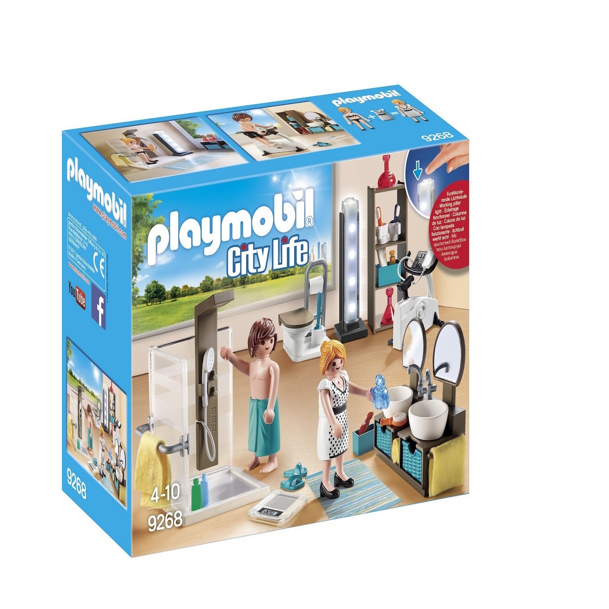 Voir la diapositive 1 : PLAYMOBIL 9268 - City Life - Salle de bain avec douche à l'italienne 