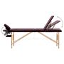 Voir la diapositive 3 : VIDAXL Table de massage pliable 3 zones Violet vin