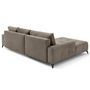 Voir la diapositive 5 : BEST MOBILIER Rimini - canapé d'angle gauche 4 places convertible avec coffre en tissu texturé