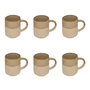 Voir la diapositive 1 : SECRET DE GOURMET Lot de 6 Mugs en Faïence  Kate  20cl Beige