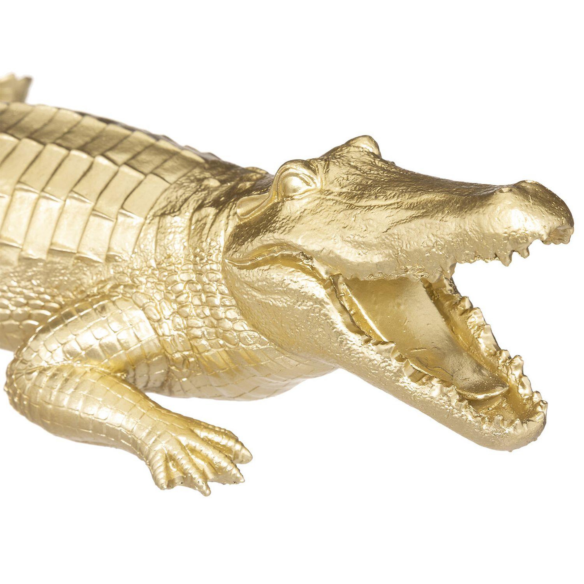 Voir la diapositive 2 : FIVE Crocodile en résine - Doré