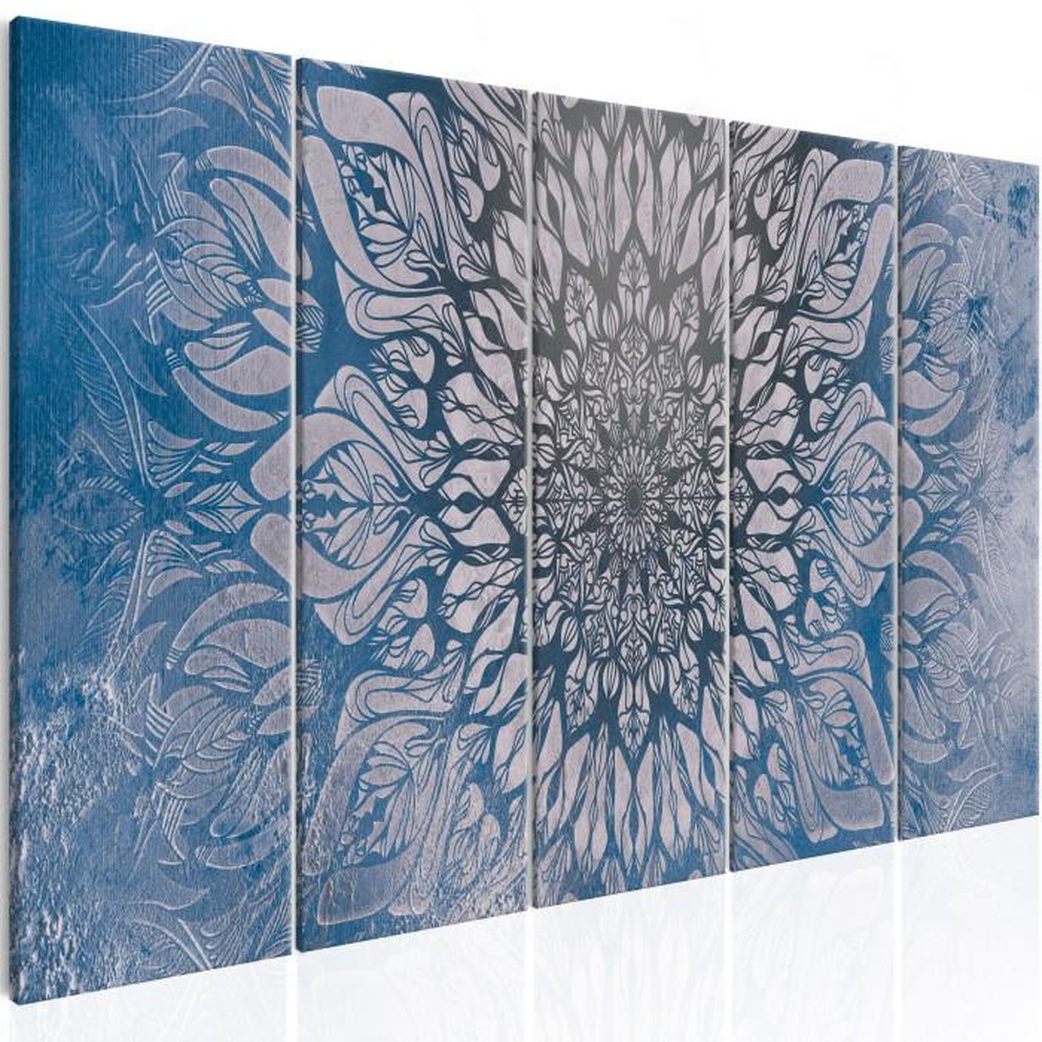 Paris Prix Tableau Imprimé 5 Panneaux  Hypnosis Blue Narrow. Coloris disponibles : Multicolore