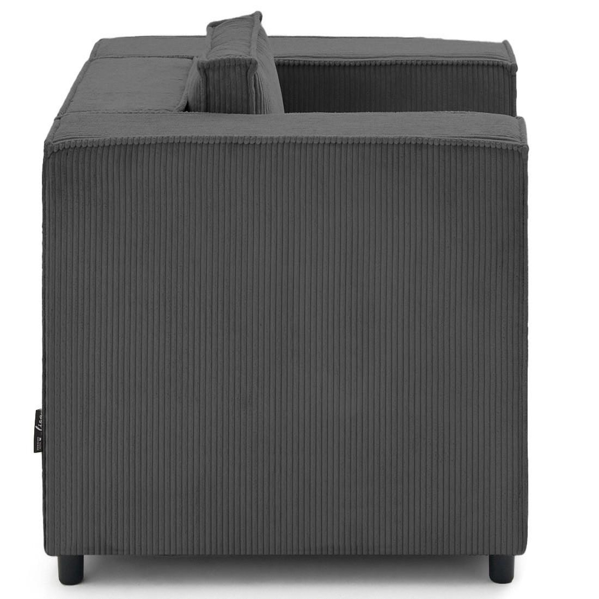 Voir la diapositive 3 : LISA DESIGN Stella - fauteuil en velours côtelé