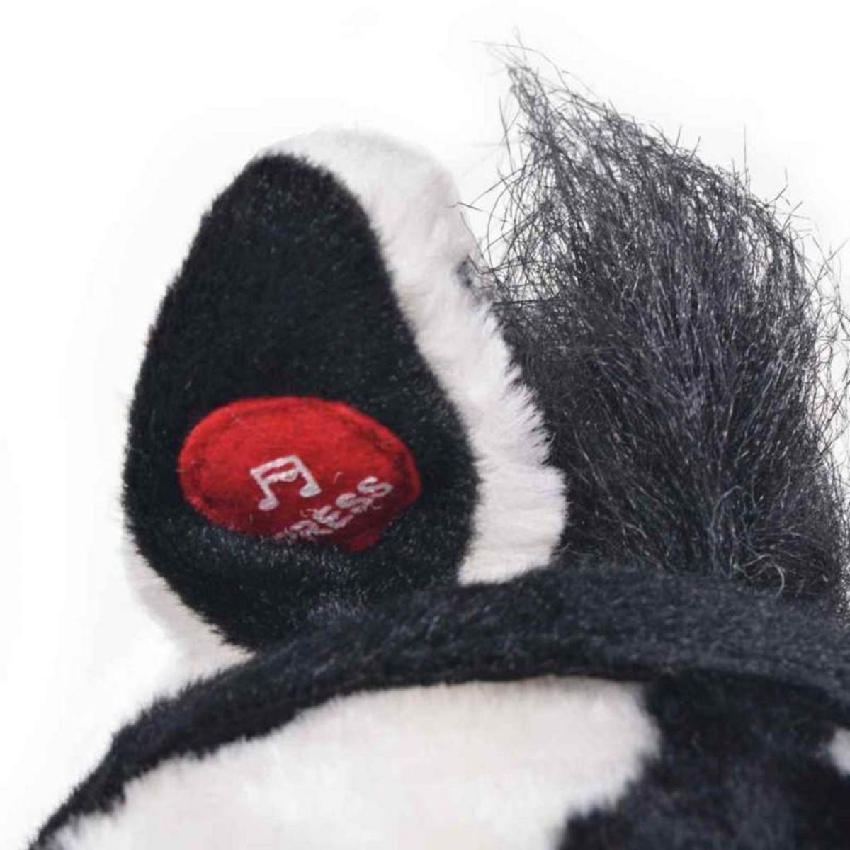 VIDAXL Jouet en peluche Cheval Noir et blanc XXL