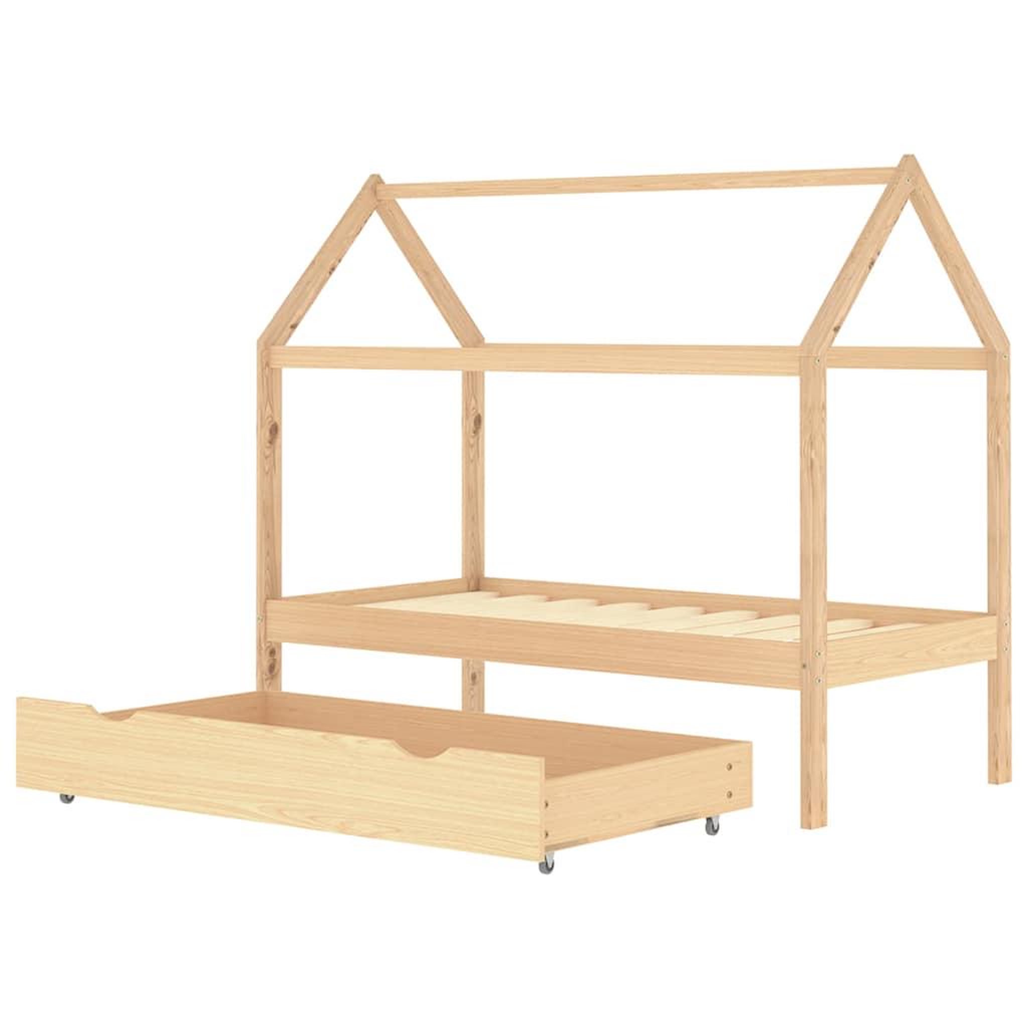 Voir la diapositive 5 : VIDAXL Cadre de lit pour enfant et un tiroir bois pin massif 80x160 cm