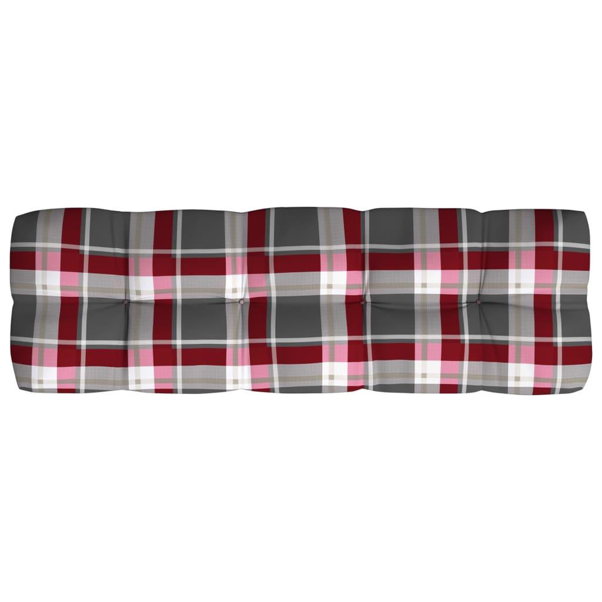 Voir la diapositive 5 : VIDAXL Coussins de canape palette lot de 7 Motif a carreaux rouge