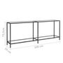 Voir la diapositive 6 : VIDAXL Table console Transparent 200x35x75,5 cm Verre trempe