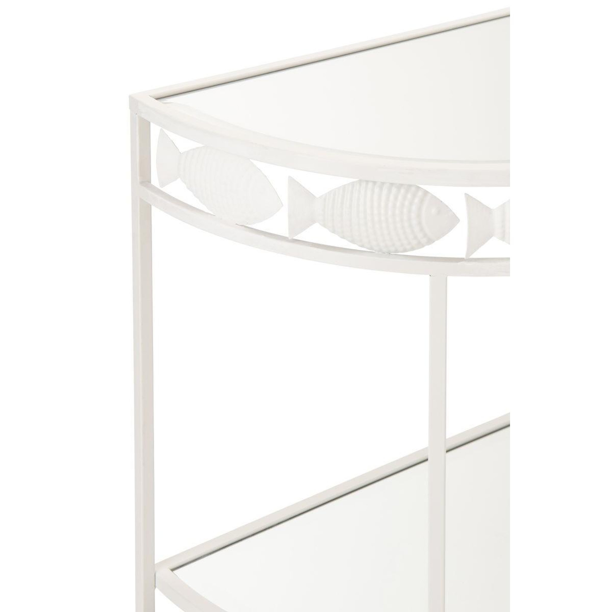 Voir la diapositive 5 : J-LINE Console en métal  poisson  80cm blanc
