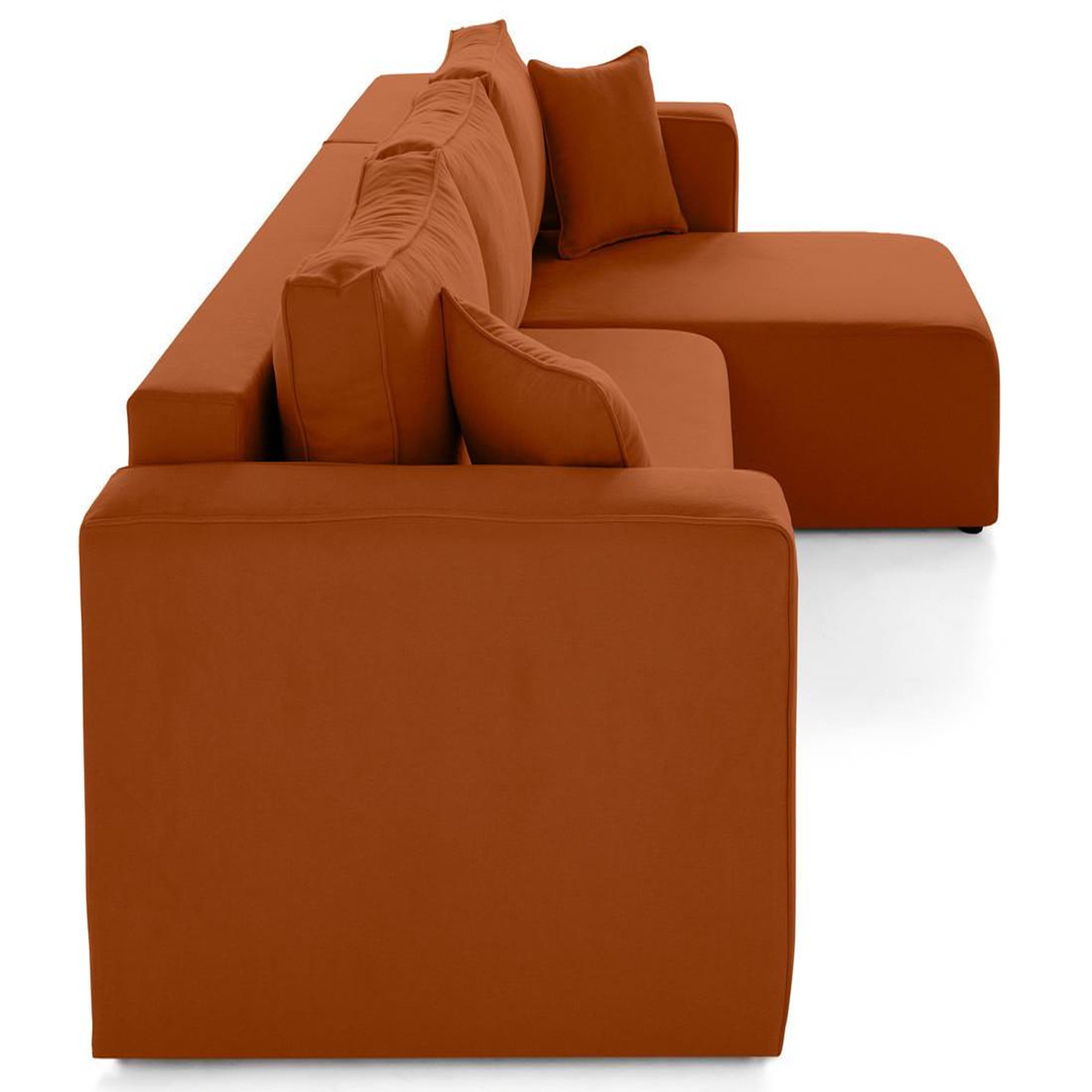 Voir la diapositive 4 : BEST MOBILIER Topaze - canapé d'angle déhoussable réversible 4 places en tissu