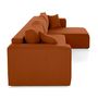 Voir la diapositive 4 : BEST MOBILIER Topaze - canapé d'angle déhoussable réversible 4 places en tissu