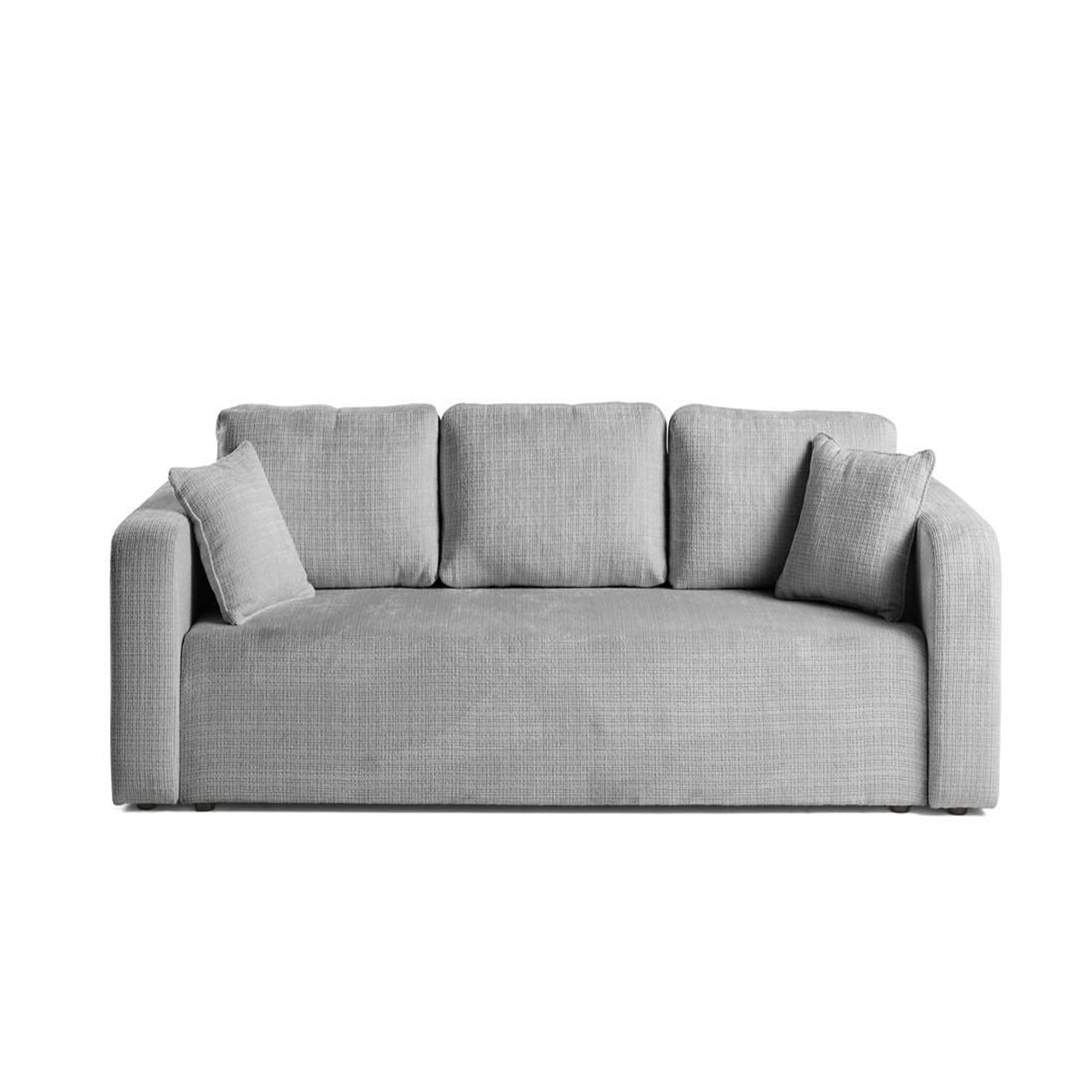 Voir la diapositive 1 : BEST MOBILIER Miro - canapé droit 3 places - convertible avec coffre - en velours texturé