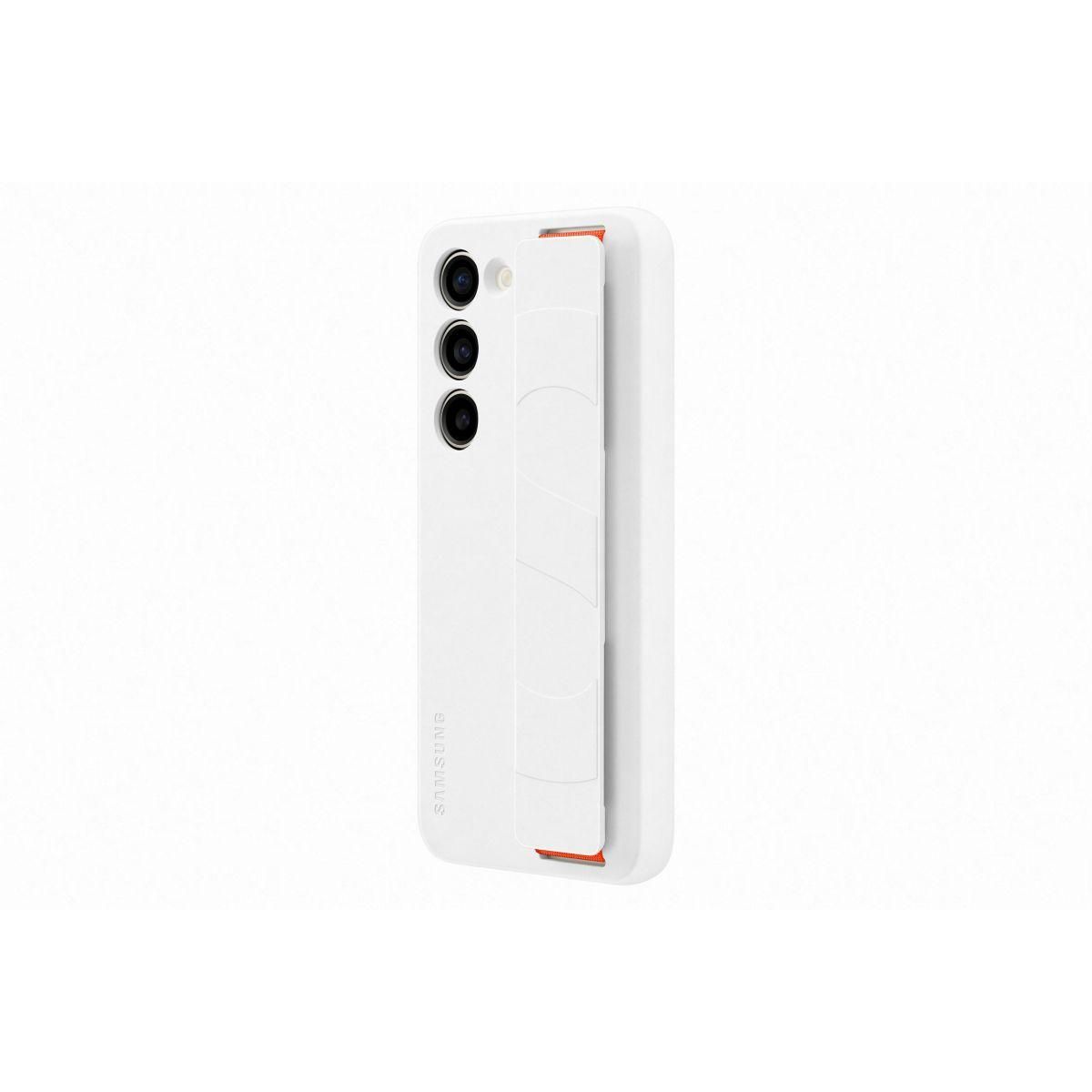 Samsung Coque S23 Silicone avec laniere Blanc