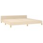 Voir la diapositive 5 : VIDAXL Cadre de lit sans matelas creme 200x200 cm tissu
