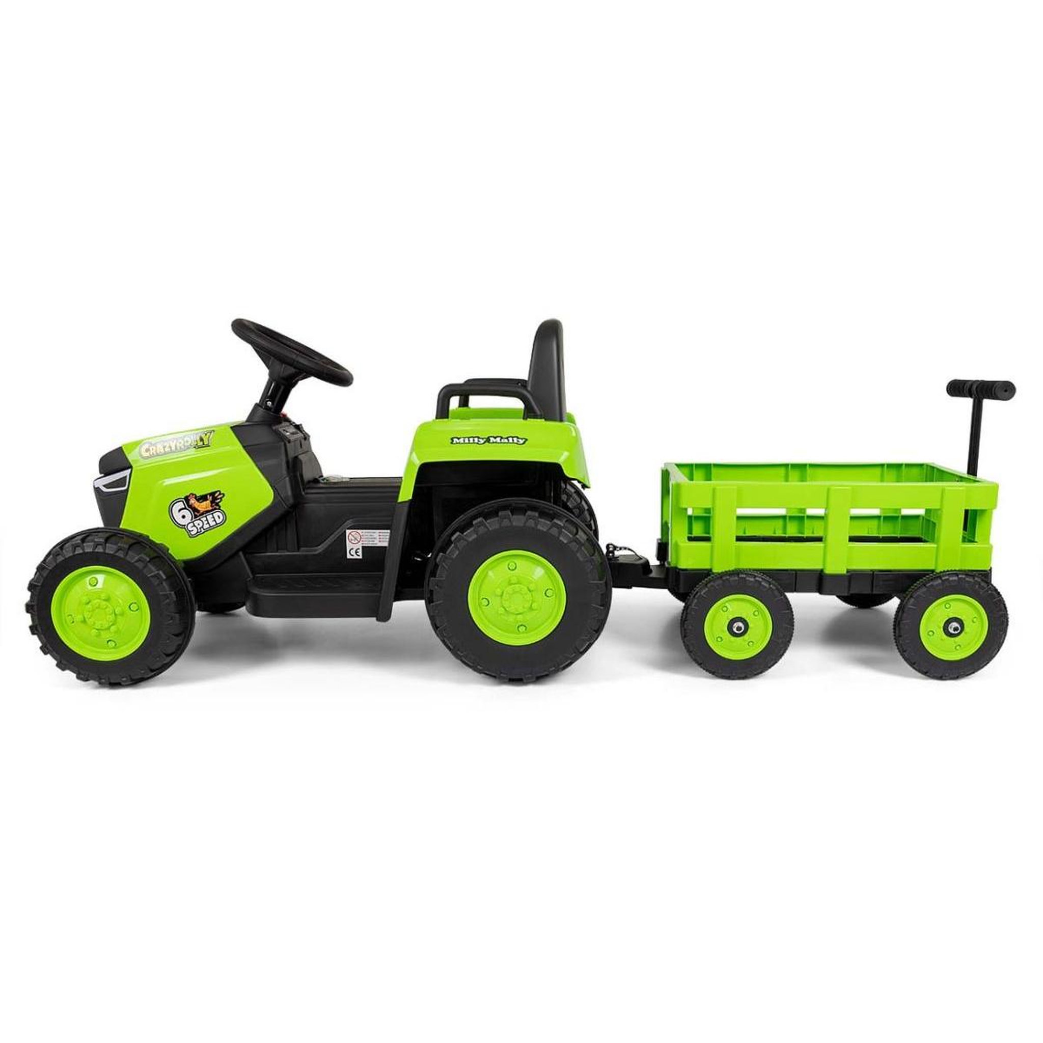 Voir la diapositive 2 : MILLY MALLY Tracteur électrique Rolly Verte