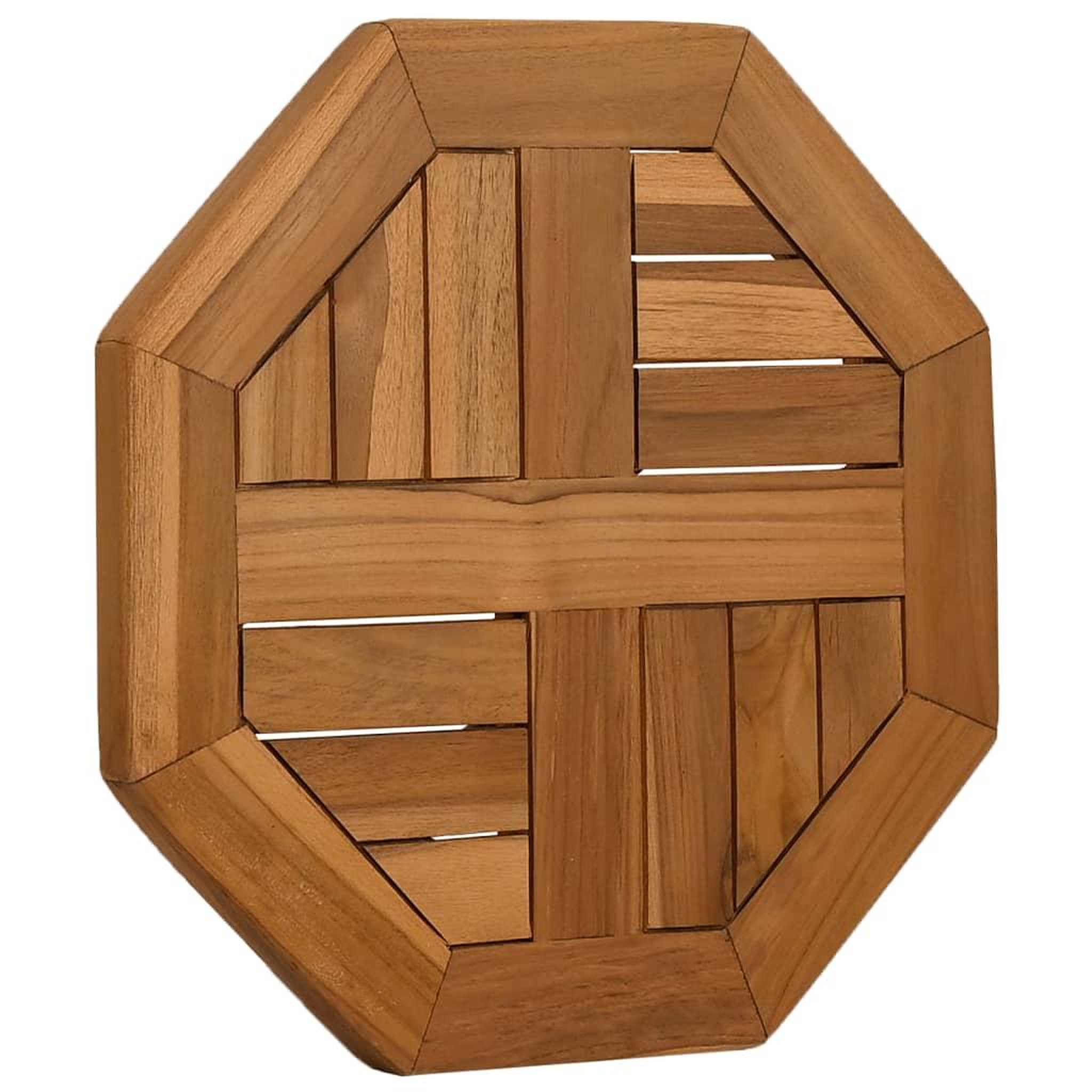 Voir la diapositive 3 : VIDAXL Dessus de table 40x40x2,5 cm octogonal bois de teck massif