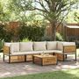 Voir la diapositive 1 : VIDAXL Salon de jardin avec coussins 6 pcs bois d'acacia solide