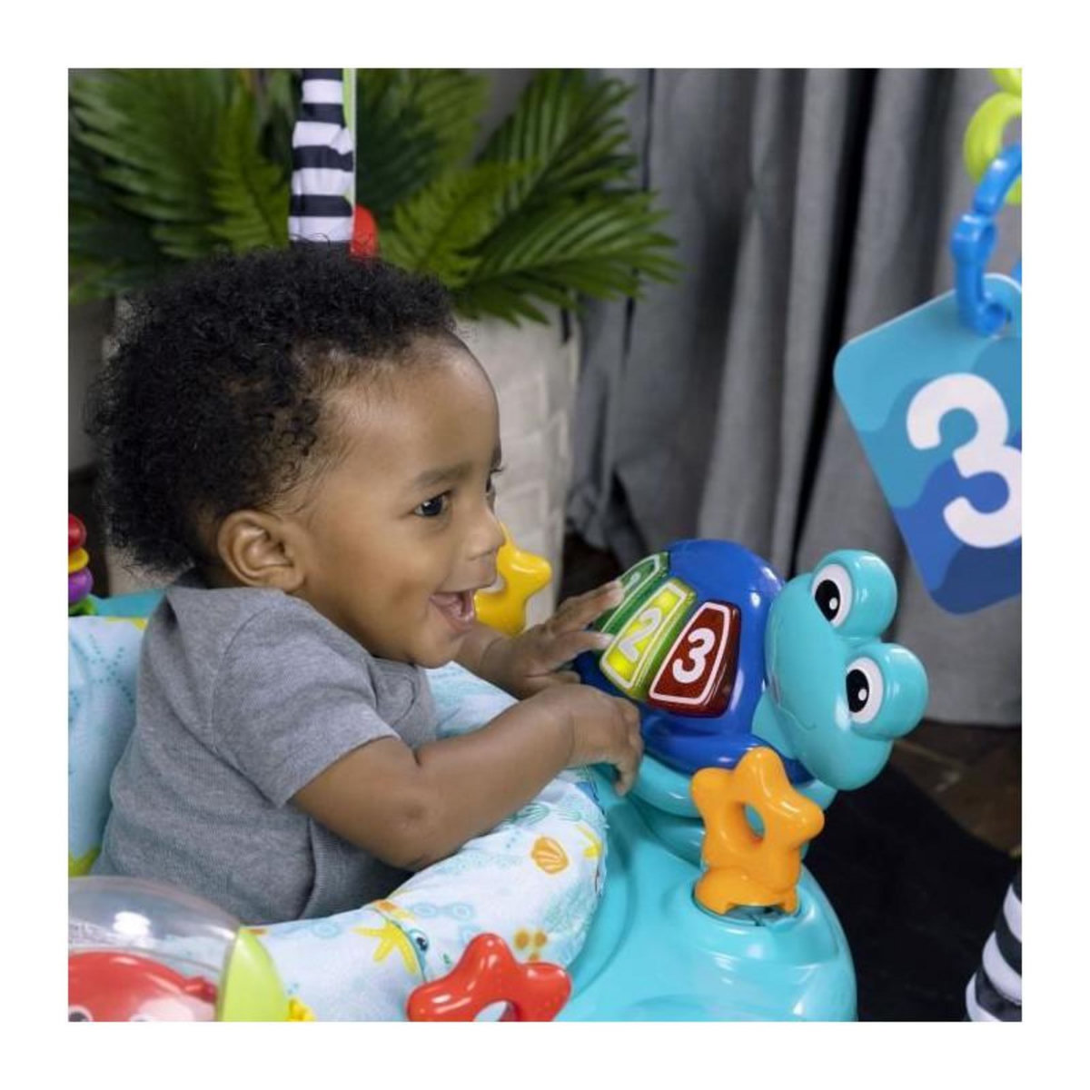 BABY EINSTEIN BABY EINSTEIN Ocean Explorers Curiosity Cove aire d'éveil éducative 2 en 1 et jouet au sol, poids maximum 11kg, des 6 mois