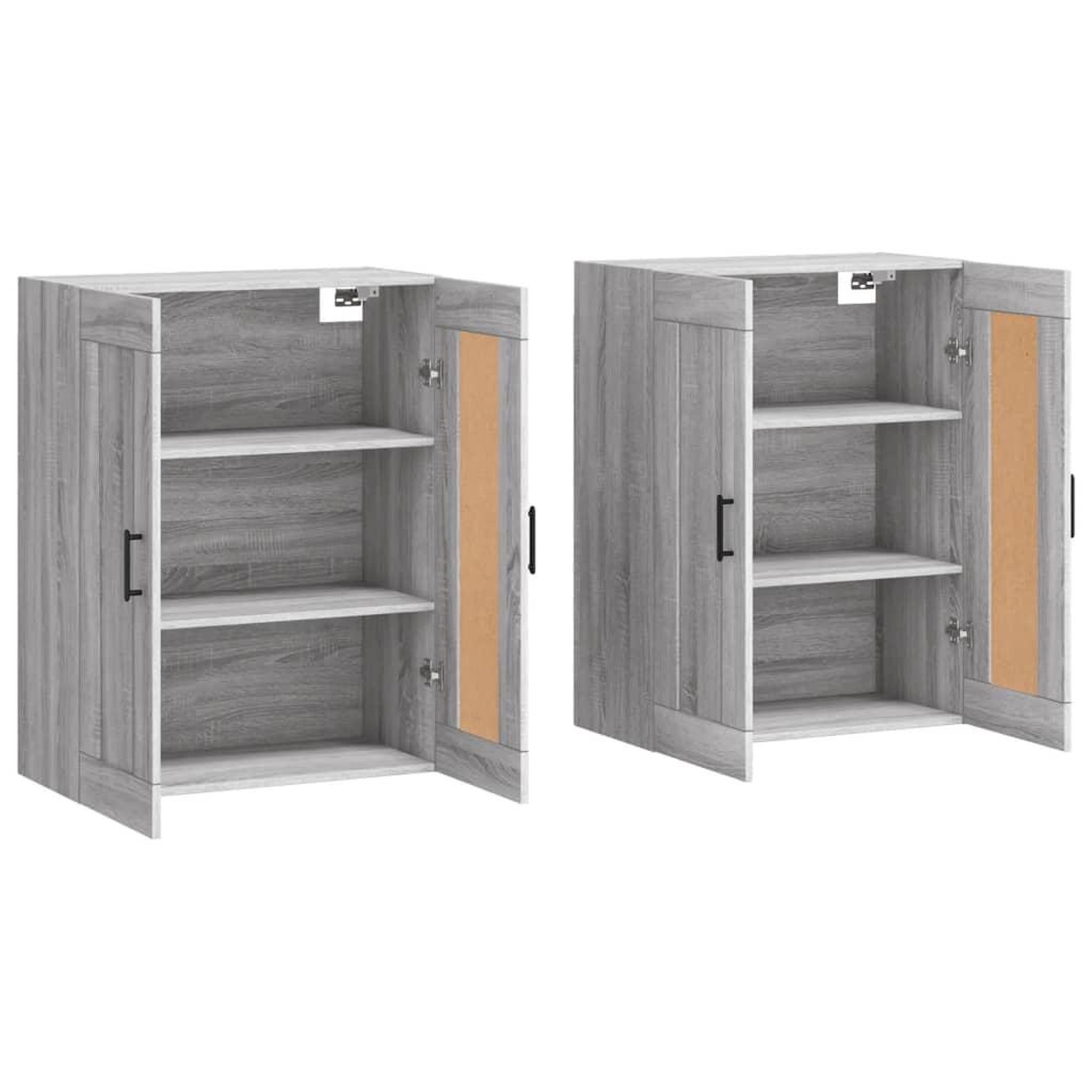 Voir la diapositive 4 : VIDAXL Armoires murales 2 pcs sonoma gris bois d'ingenierie