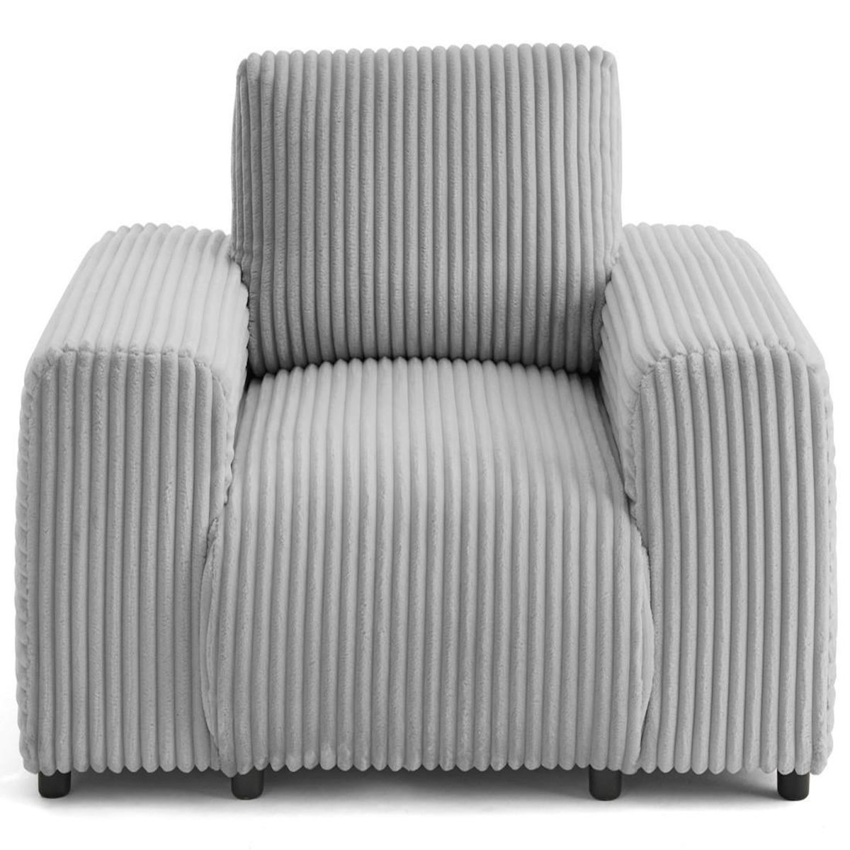 LISA DESIGN Garance - fauteuil en velours côtelé grosses côtes