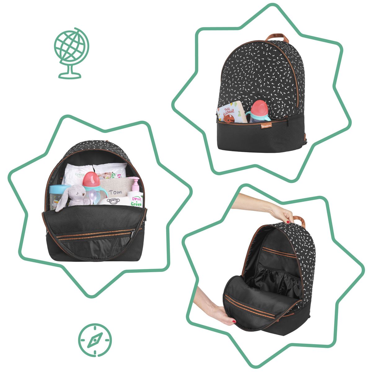 BADABULLE Sac à dos à langer Casual & GO 