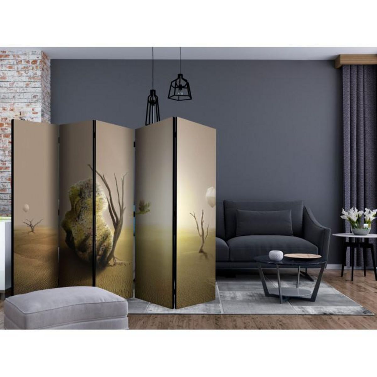 Paris Prix Paravent 5 Volets  Abandoned Mask  172x225cm