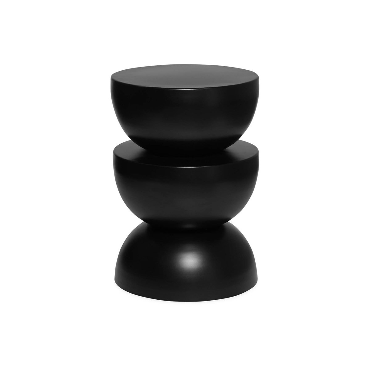 SWEEEK Table d'appoint. bout de canapé. table de chevet en métal. noir. Coumba. Ø32 x H 46.5cm