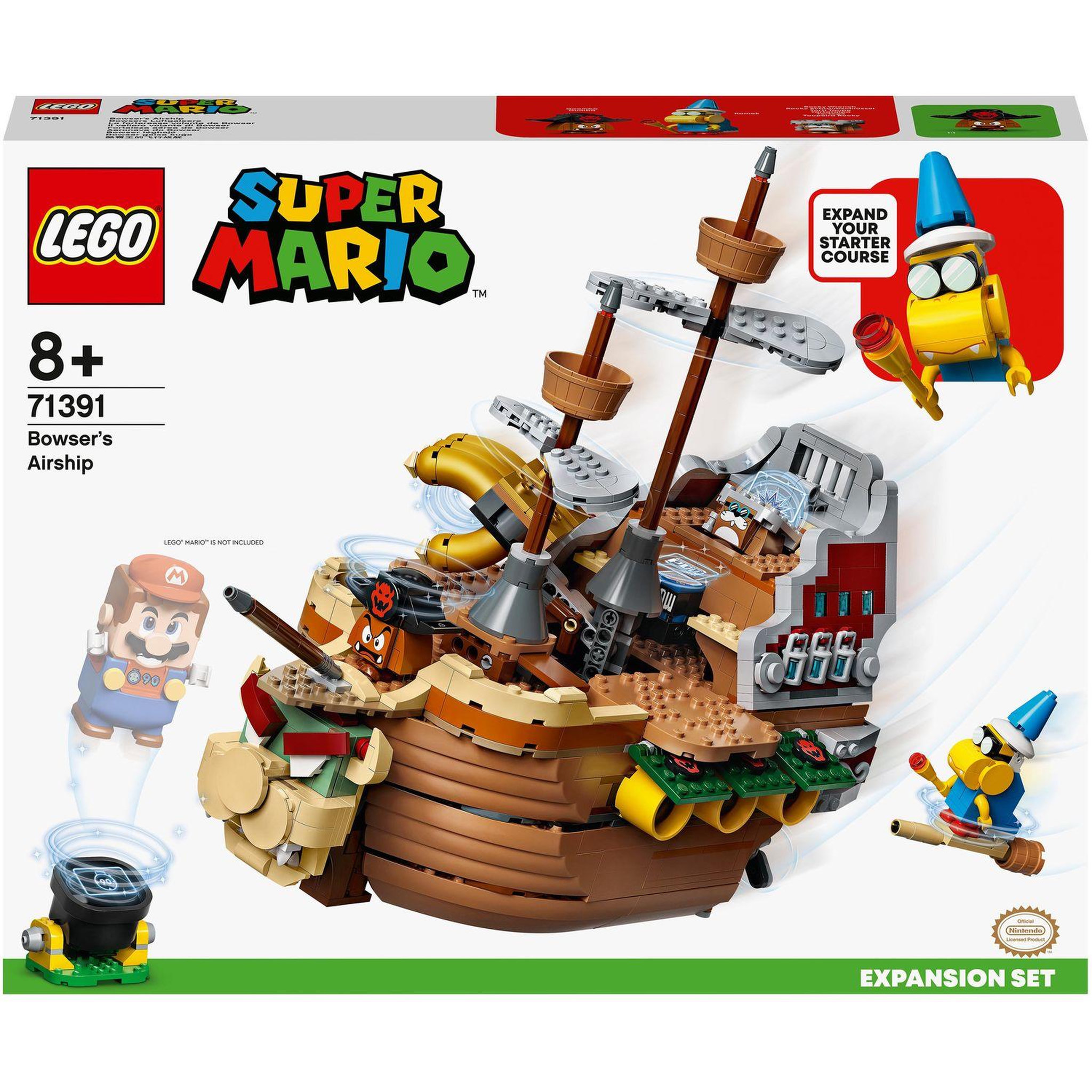 Voir la diapositive 1 : LEGO Super Mario 71391 Ensemble d'Extension La Forteresse Volante de Bowser Jouet