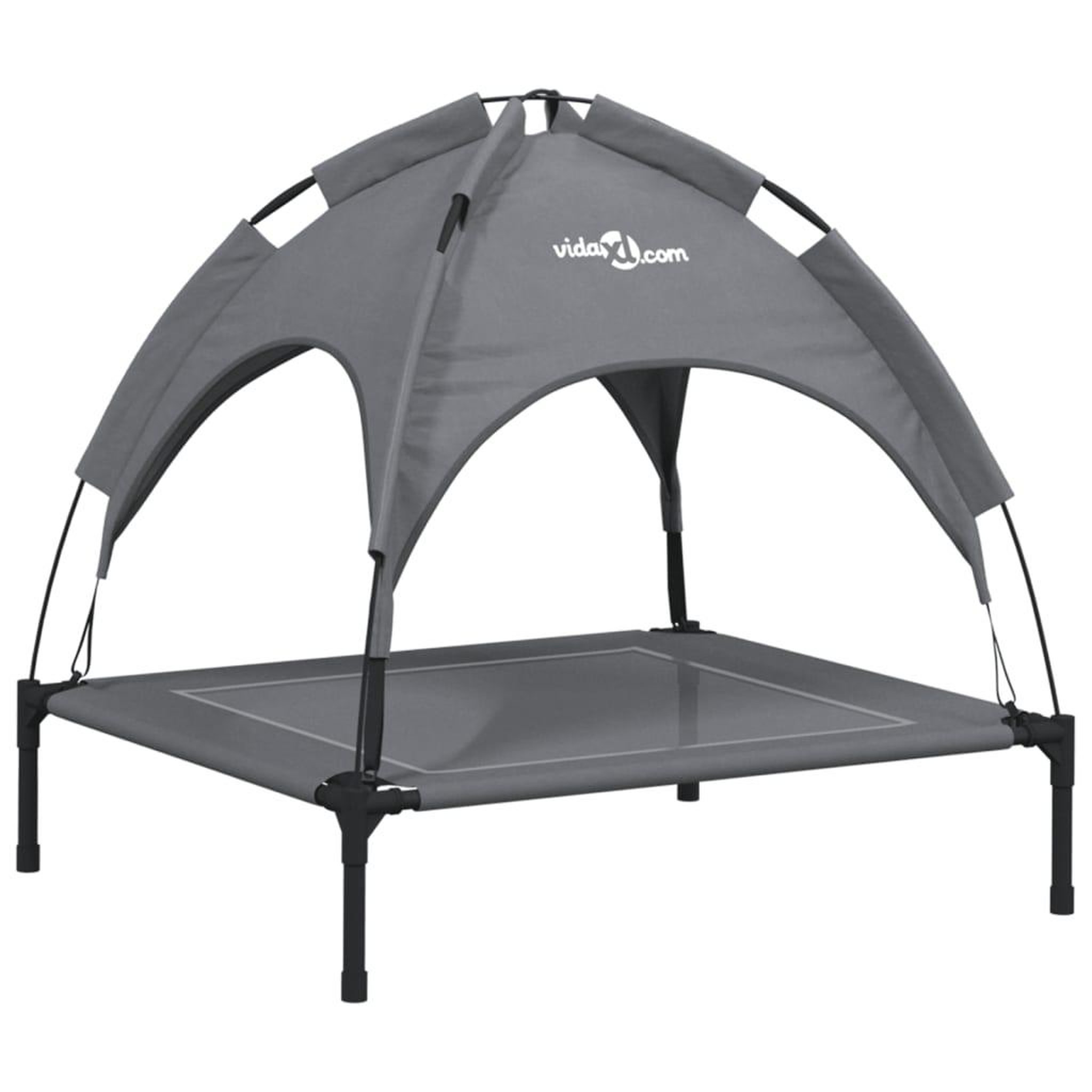 Voir la diapositive 2 : VIDAXL Lit pour chien avec auvent anthracite tissu Oxford et acier