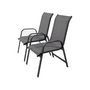 Voir la diapositive 1 : Habitat et Jardin Fauteuil jardin Alu/Textilène  Porto  - Phoenix - Gris foncé - Lot de 2