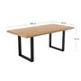Voir la diapositive 4 : LISA DESIGN Jessie - table à manger - chêne et hêtre massif - 180 cm